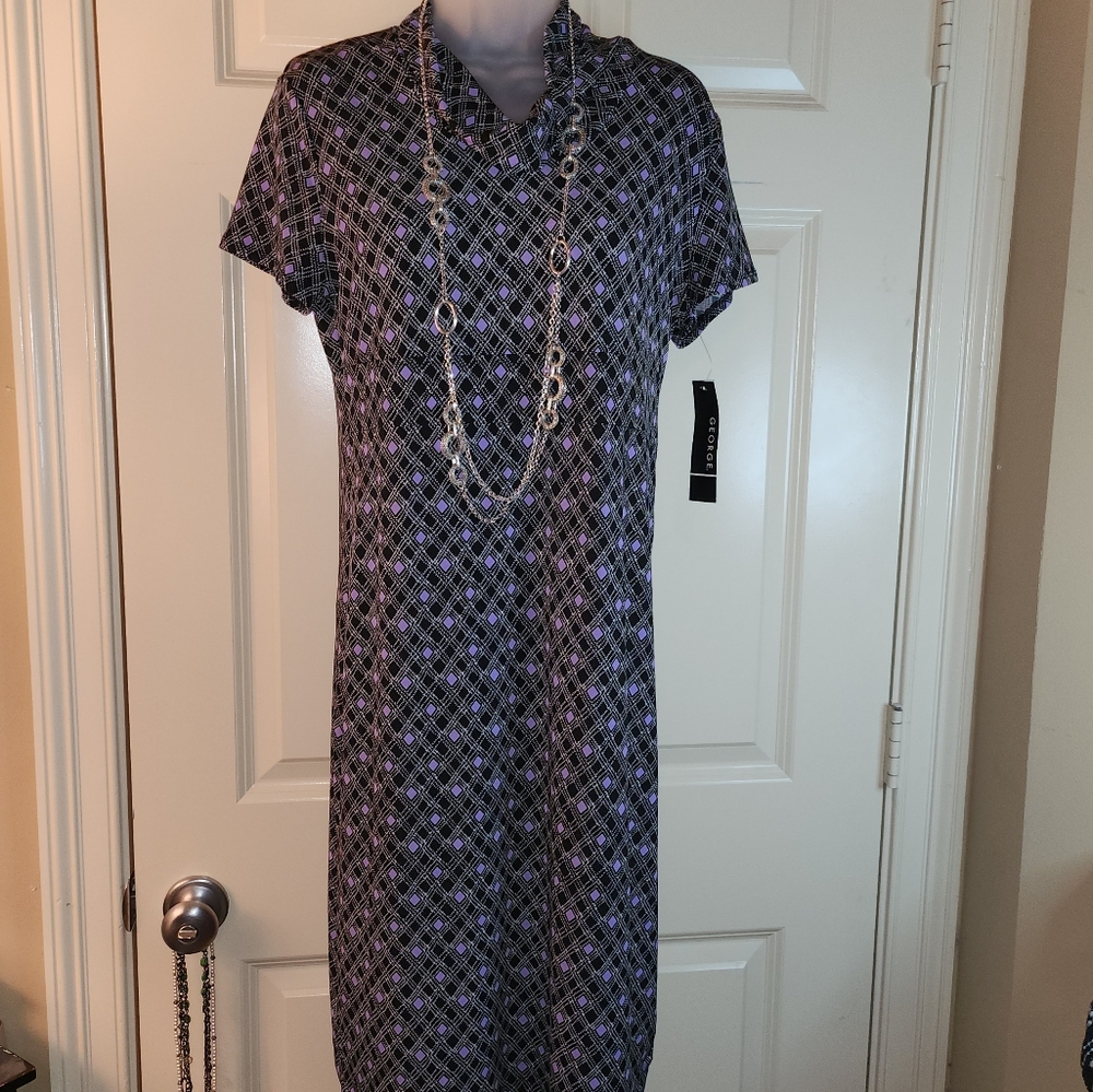 3/$20 NWT George SS Cowl Neck Dress Size M 8-10